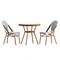Flash Furniture Lourdes French Bistro 31.5in. Table, White and Navy PE Rattan, Glass Top w/2 Stack Chairs - Natural SDA-AD641012-80-2001-F-WHNVY-NAT-GG - alternate 6